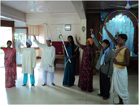 paying homage to our country and the freedom fighters